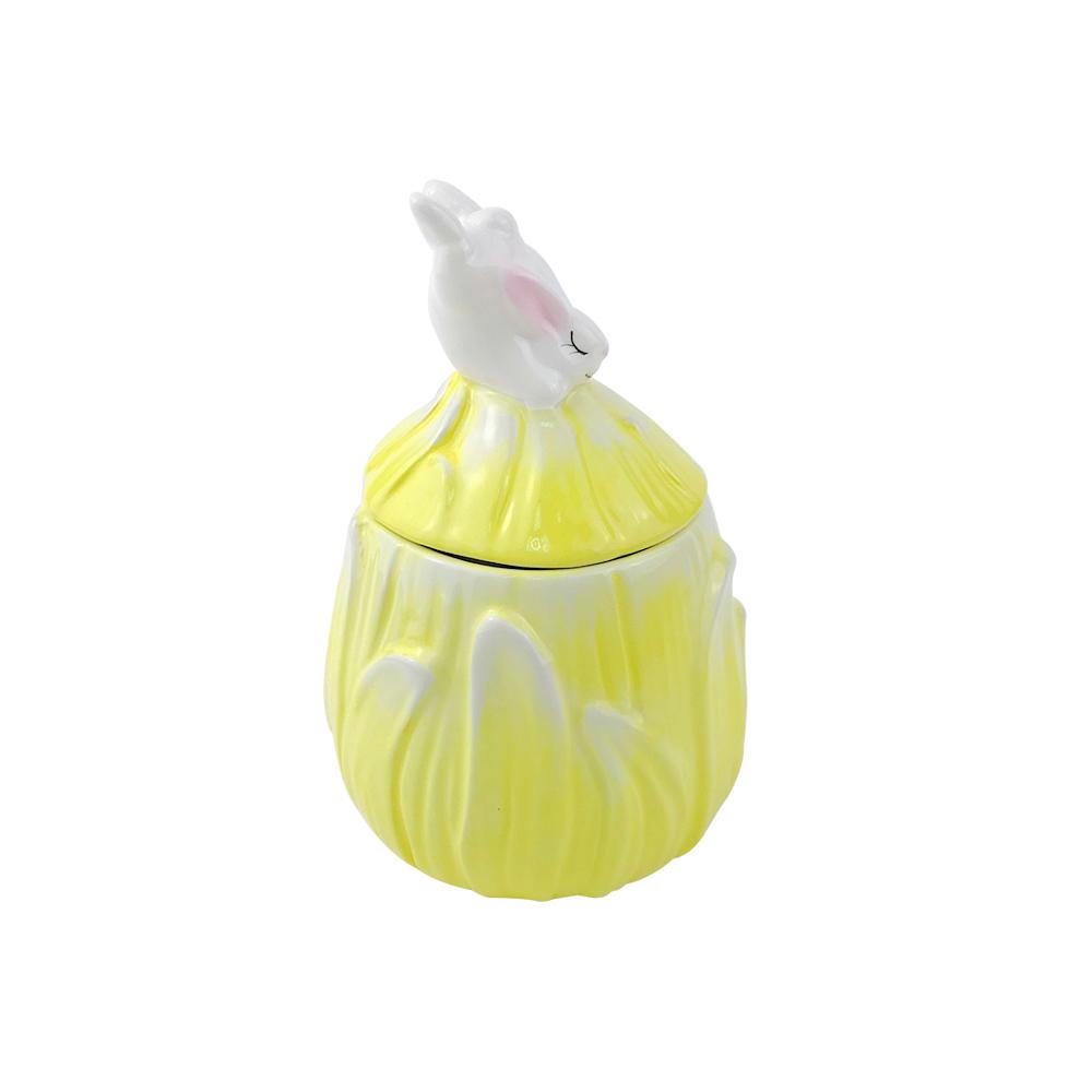 New Factory Custom easter bunny ceramic sweet candy cookie jar