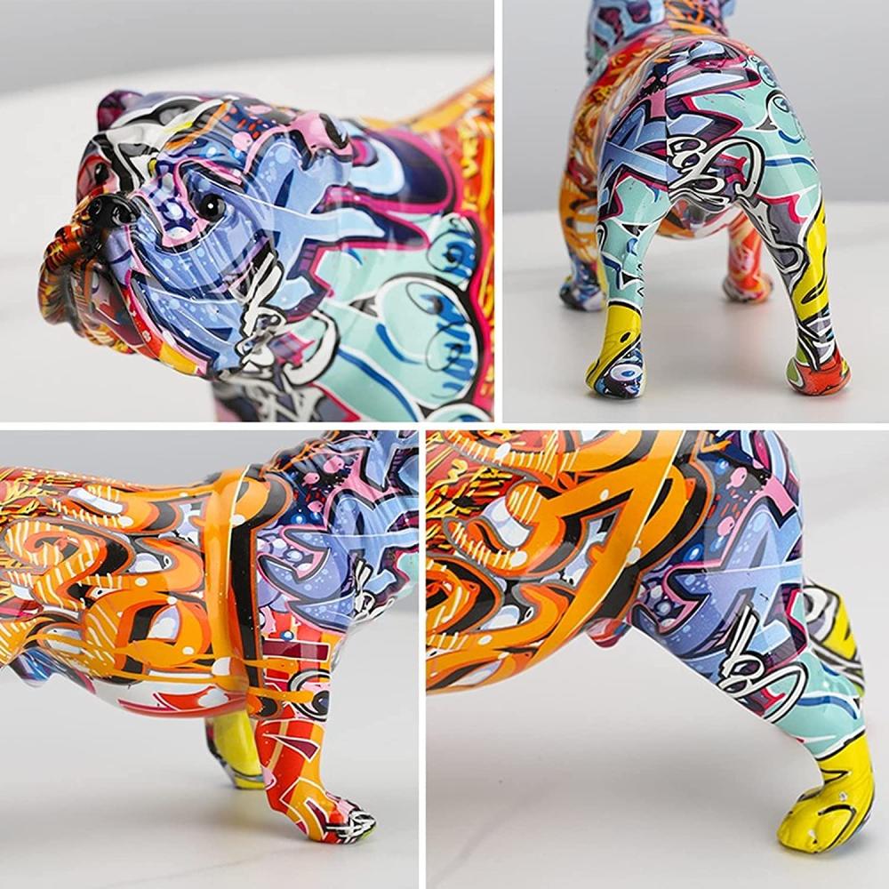 modern resin sculpture french dog bulldog statue figurine picture 3
