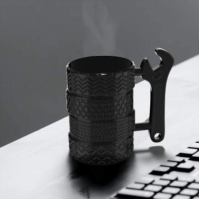 Car novelty Tire Ceramic Coffee Gift Tea Mug picture 2