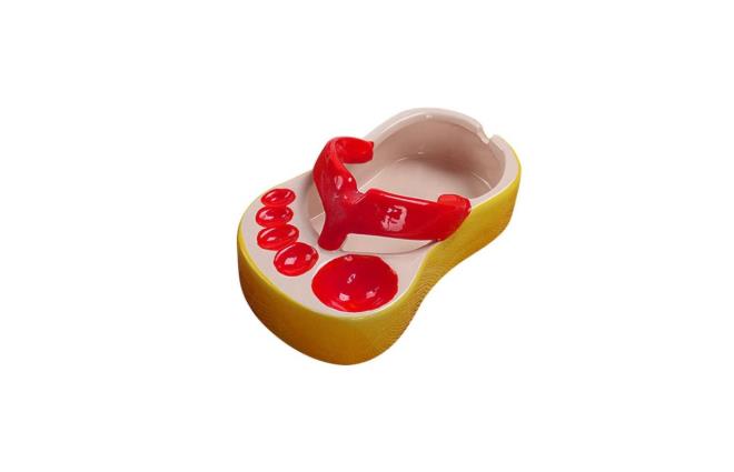 Stylish Slipper Shape Creative Ceramic Smoke Ashtray