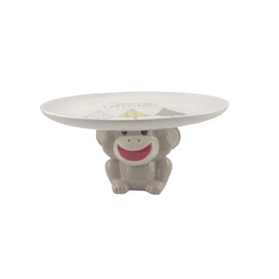 monkey custom ceramic cake display stand cup holder thumbnail