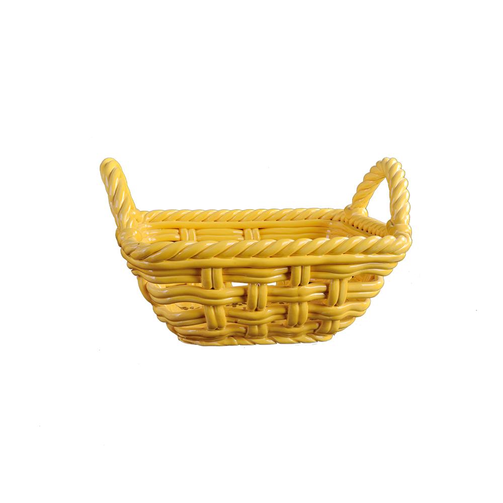 Bread Basket Ceramic Earthenware Decorative Bowl With Towel