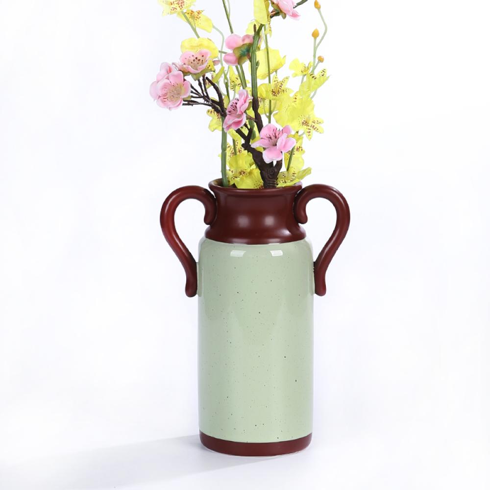 2023 Spring Ceramic Flower Vase Set With Handle picture 2