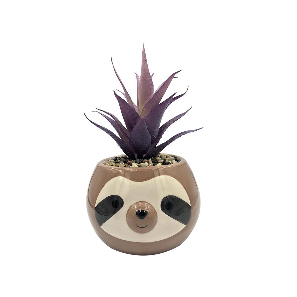 Sloth Table Top Ceramic Planter Bowl For Succulent