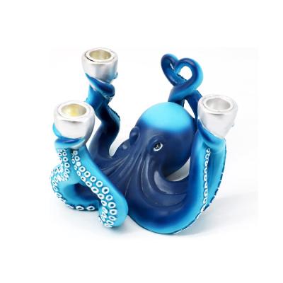 Wholesale Custom Octopus Shape Resin Candle Stick Holder thumbnail