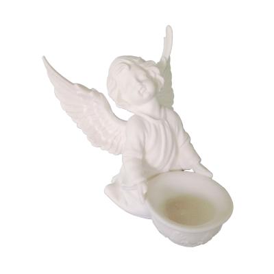 christmas ceramic angel wing tea light candle holder thumbnail