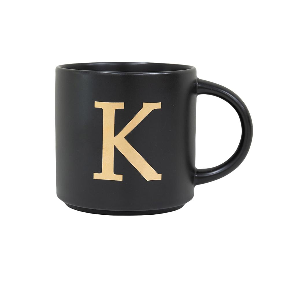 Taza de café de cerámica personalizada con letras al por mayor