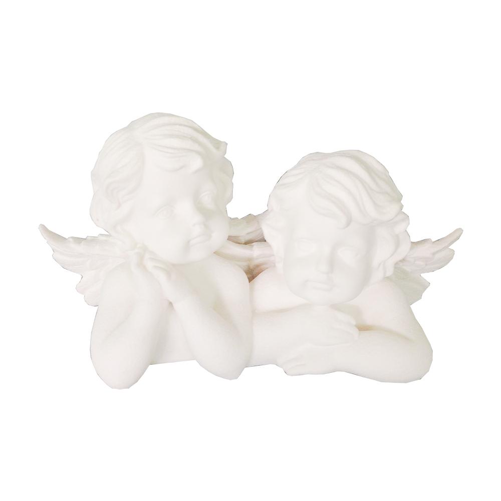 white small little fat mini miniature Ceramic boy angel head figurine statue for home decor