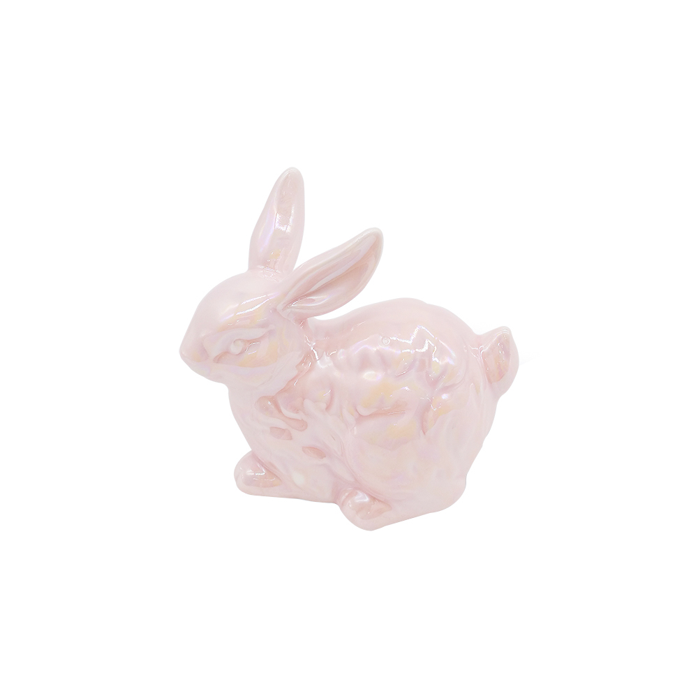 Pink Easter Bunnycrafts Ceramic Rabbit Figurine