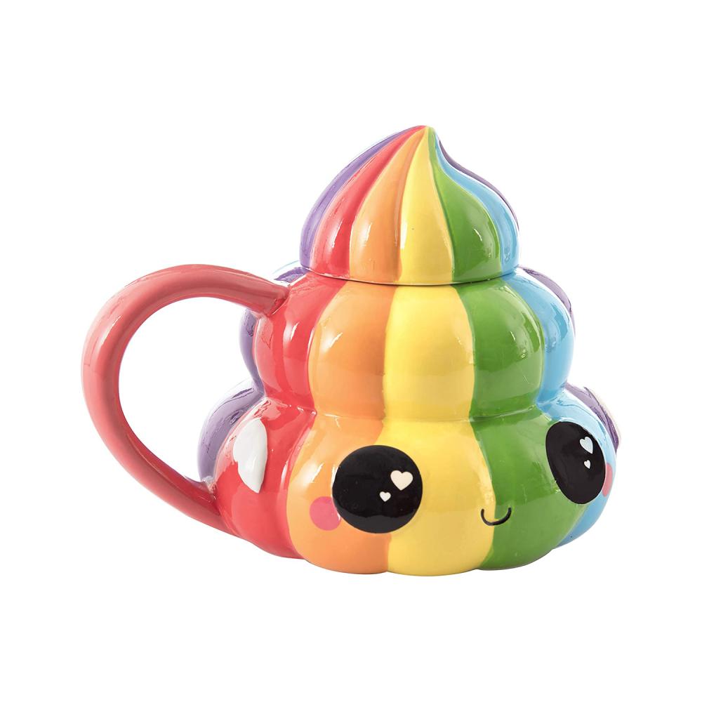 Poop Swirl Desig Emoji Ceramic Rainbow Coffee Mug picture 3