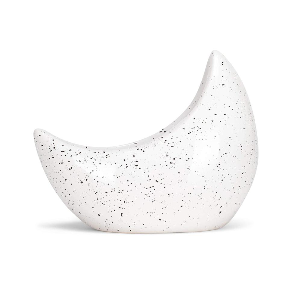 dot speckle ceramic moon shaped flower vase planter picture 4