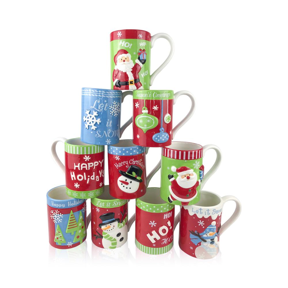 New Factory Custom merry kid ceramic coffee cup christmas mug