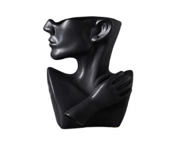 Benutzerdefinierte weibliche Dame Frau Kopf Keramik Blumenvase