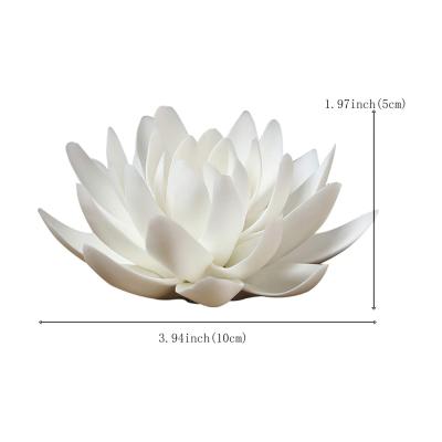 flower White Lotus ceramic incense burner holder picture 2