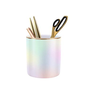 Cute colored Ceramic Pen Stationery Pencil Cup Holder thumbnail