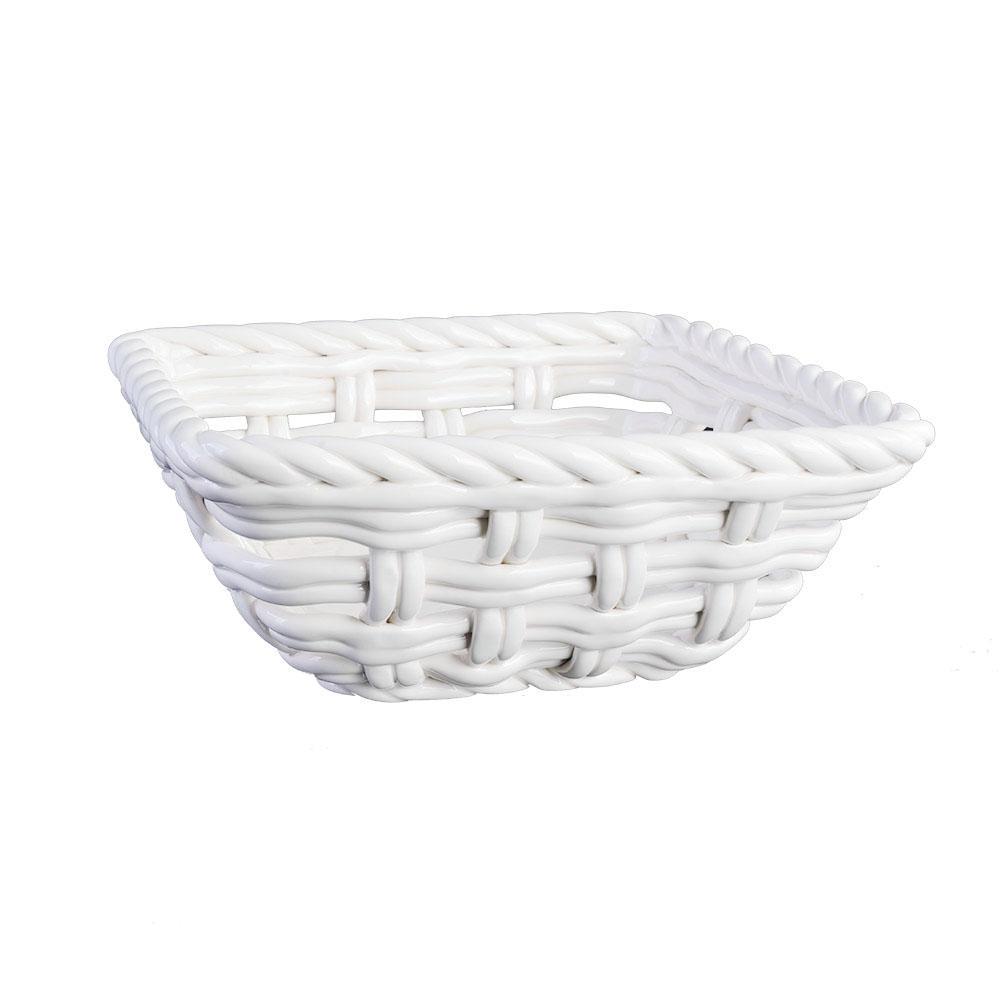 Handmade Ceramic Woven Basket Planter