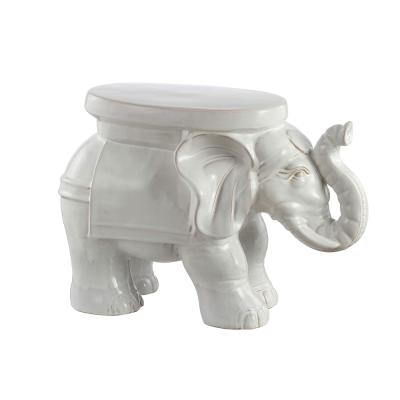 Garden elephant ceramic plant stand thumbnail
