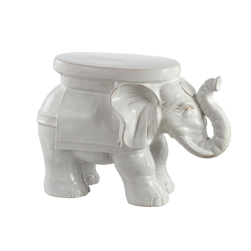 Garden Elephant Ceramic Plant Stand