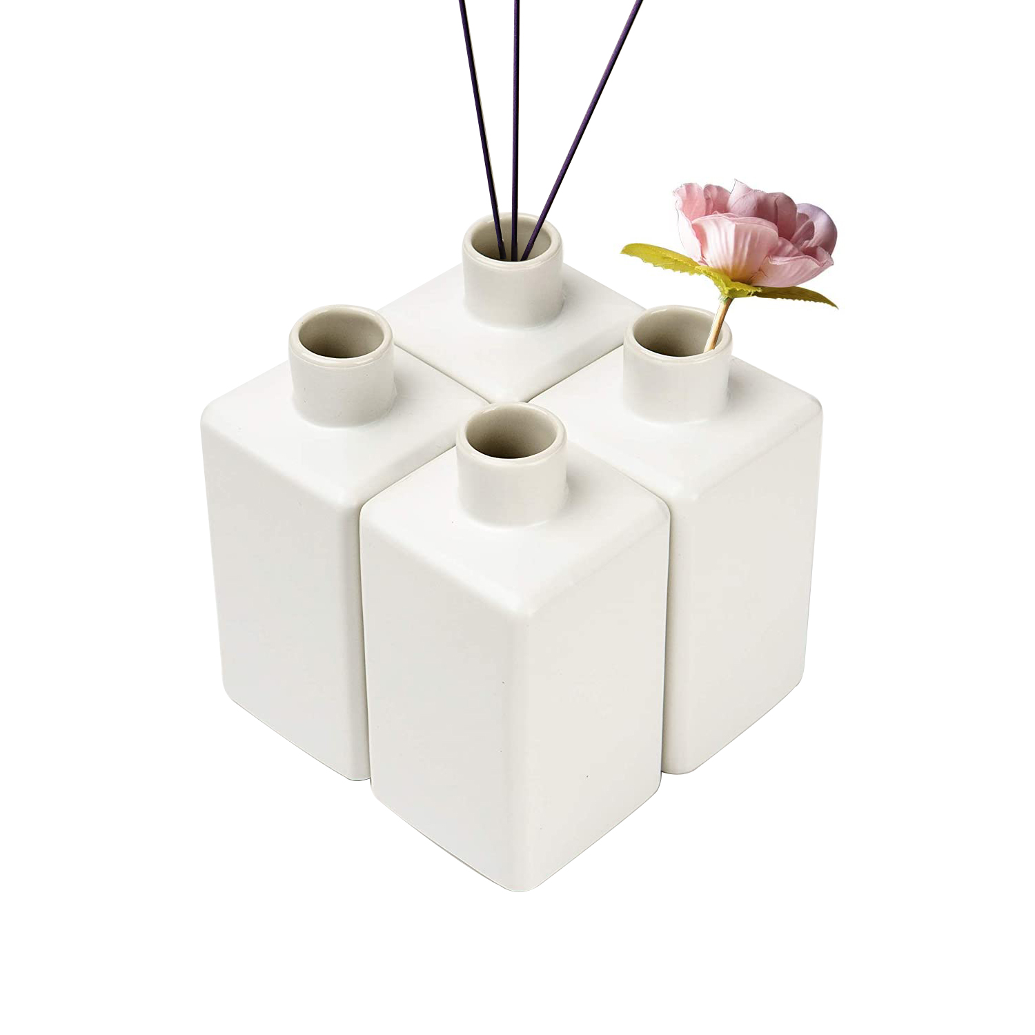 White Aroma Apothecary Ceramic Bottle Vase For Reed Diffuser