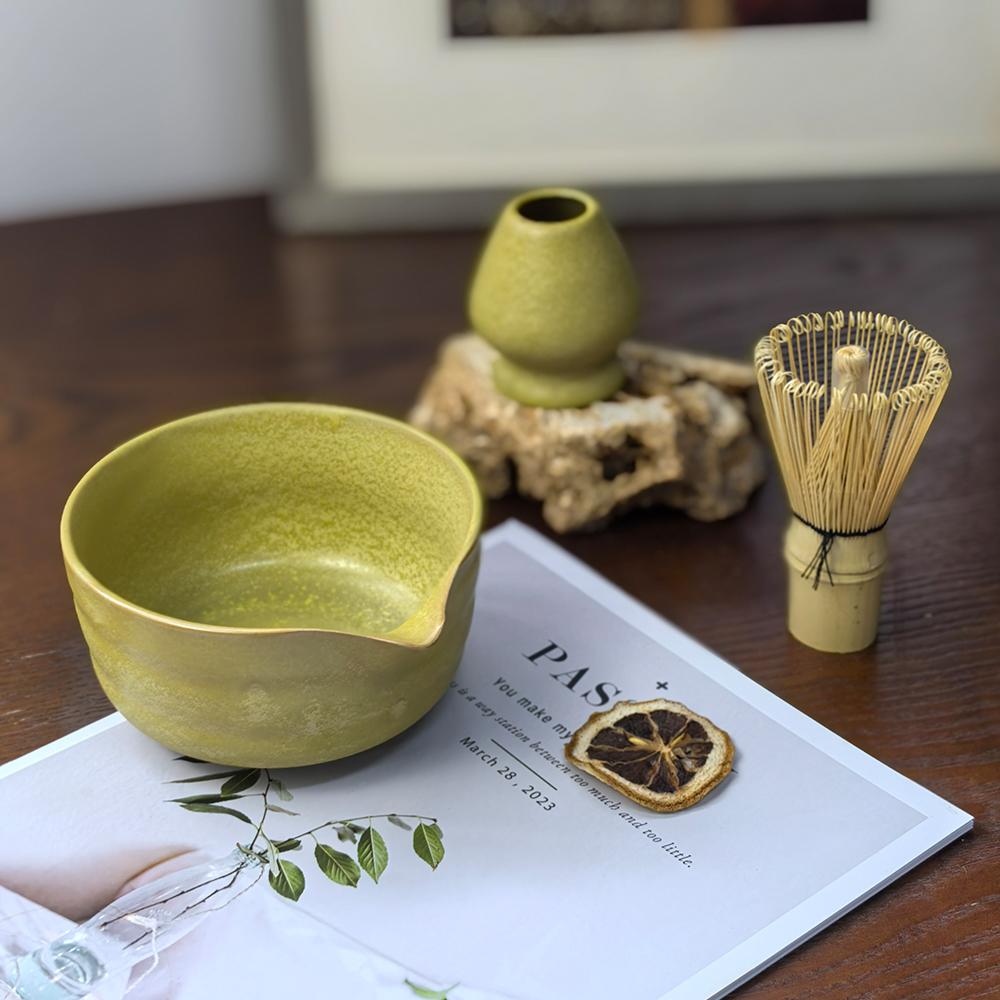 Matcha-Grüntee-Schale und Besen-Set aus Keramik Großhandel