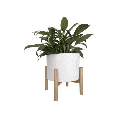 Door Flower Planters Plant Pot With Bamboo Stand thumbnail