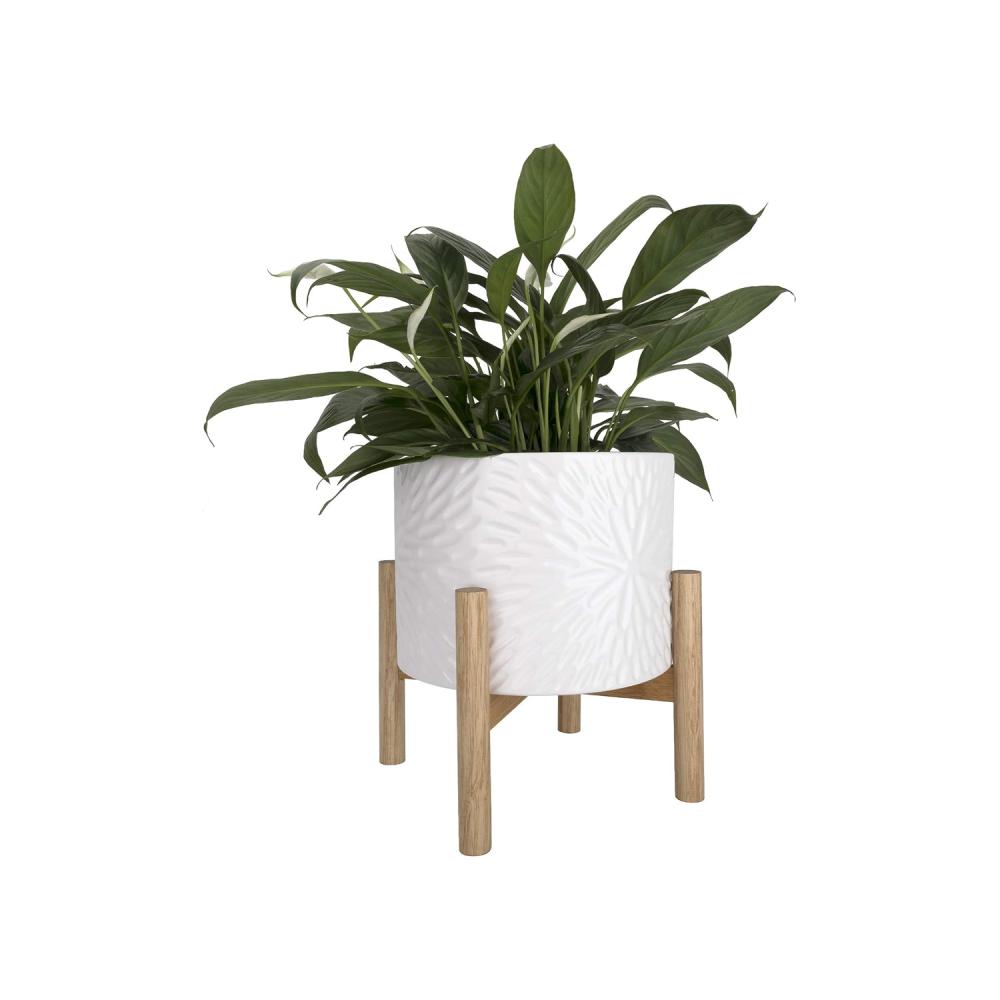 Outside Front Door Flower Planters Plant Pot With Bamboo Stand