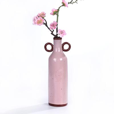 2023 Spring Ceramic Flower Vase Set With Handle picture 3