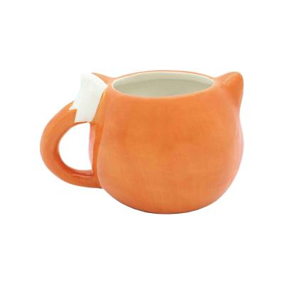Large fox animal shaped Novelty Ceramic Coffee Mug picture 3