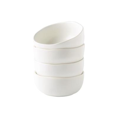 matte black and white small stoneware decorative bowl picture 3