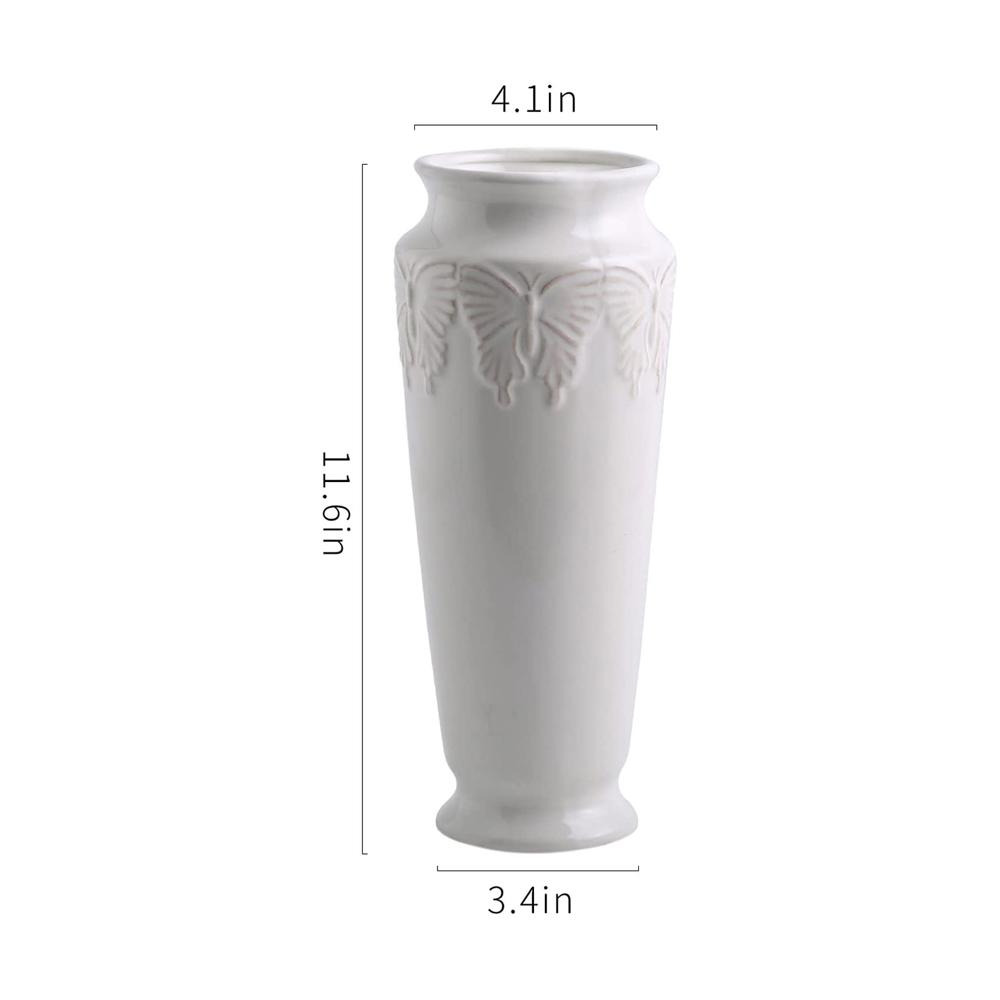 New Factory Custom 3d  ceramic flower butterfly shaped vase with butterfly