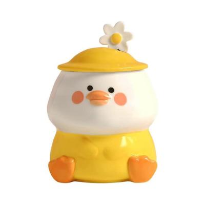 Kawaii Ceramic Yellow 3D Duck Mug thumbnail