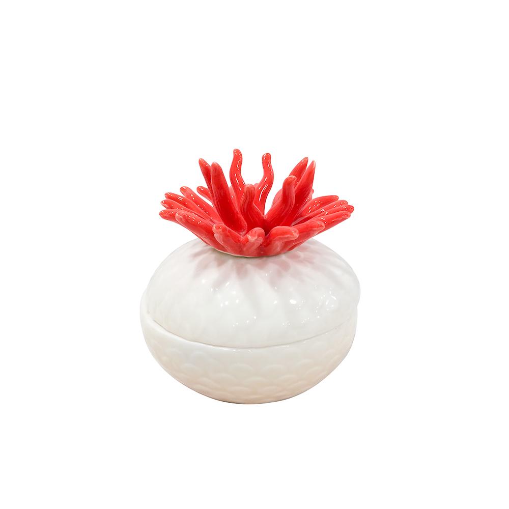 coral ceramic jewelry gift gold box for jewelry