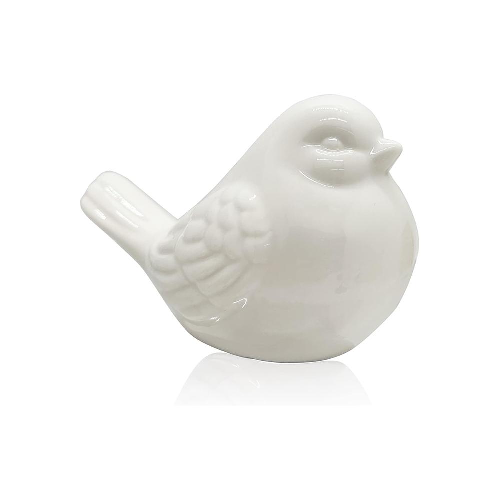 Оптовая продажа керамической маленькой декоративной фигурки белой птицы