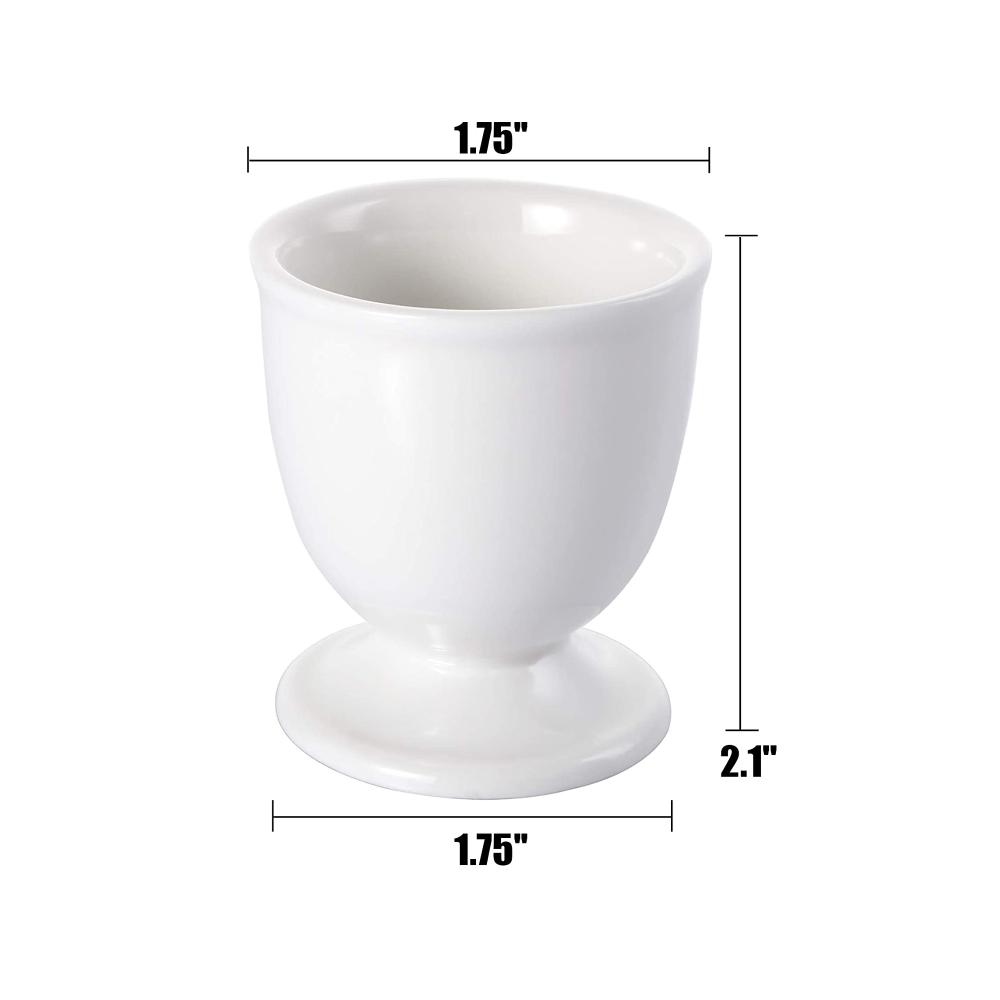 white small ceramic egg cup stand holder picture 2