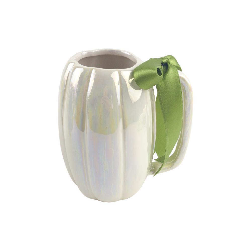 custom design pumpkin shaped pearl glazed ceramic flower centerpiece vase for home decor