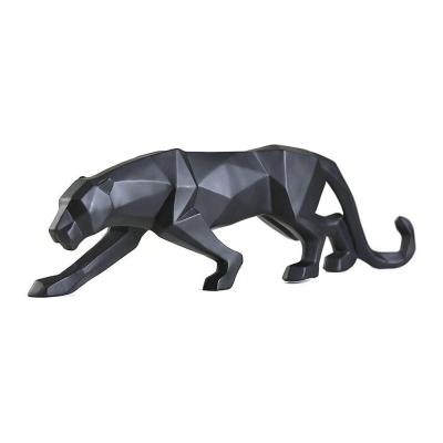 vintage ceramic black leopard panther figurine statue sculpture thumbnail