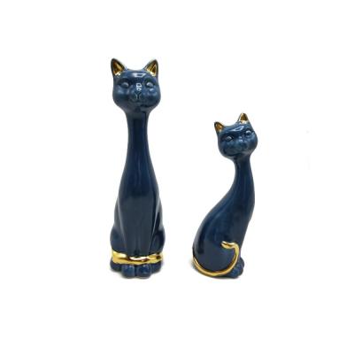 ceramic craft gift supplies cat figurines home decor thumbnail