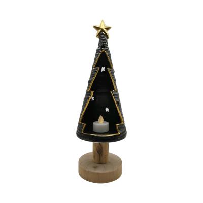 Custom Ceramic christmas tree tea light candle holder thumbnail