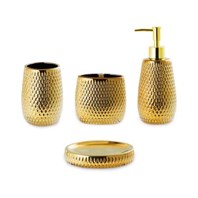 Holder Liquid Soap Dispenser gold bathroom accessories set thumbnail