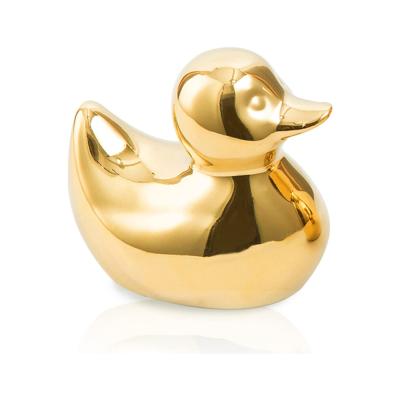 gold ceramic duck figurines statue thumbnail