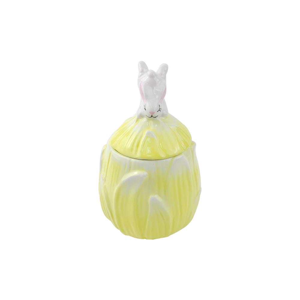New Factory Custom easter bunny ceramic sweet candy cookie jar