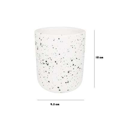 splatter speckled ceramic candle vessels jar picture 4