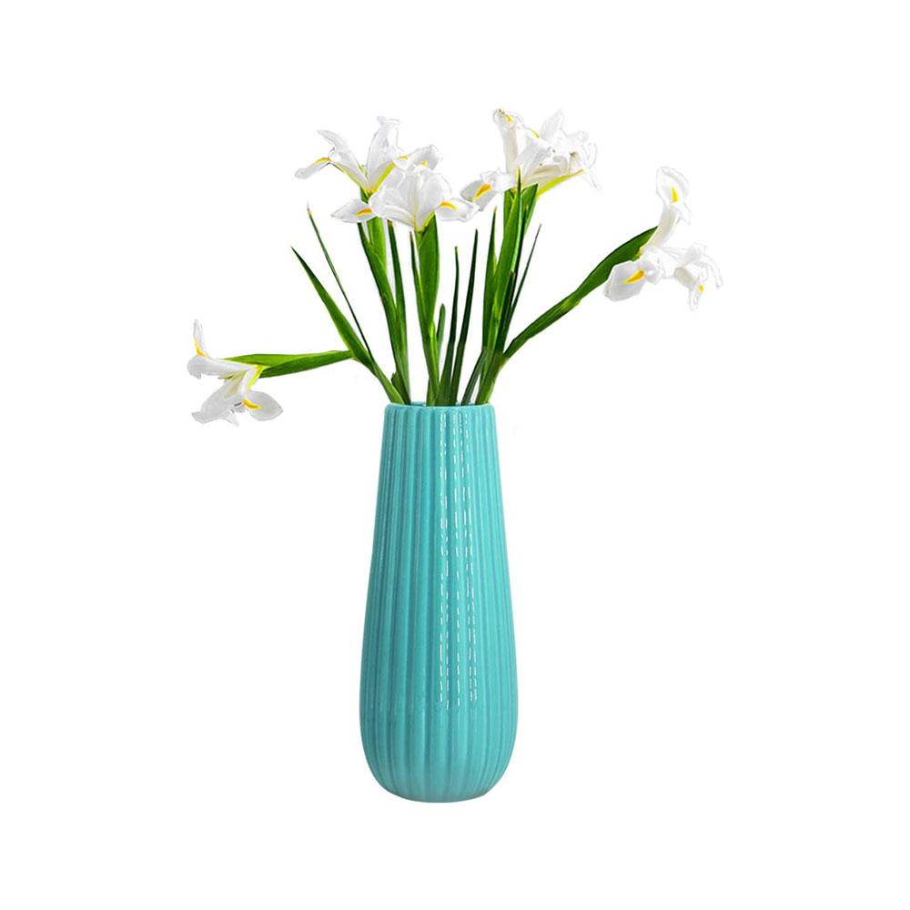 blue ceramic turquoise flower vase picture 1