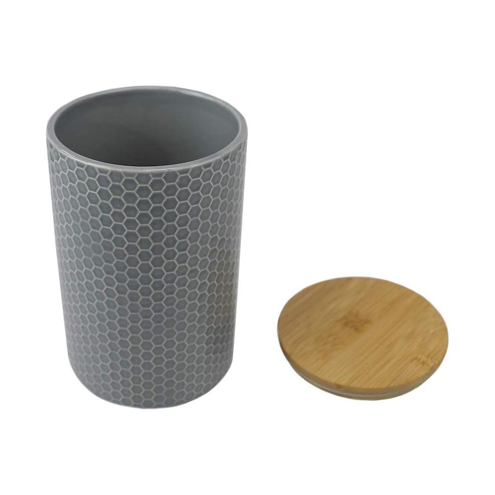 kitchen ceramic honeycomb canister set picture 3