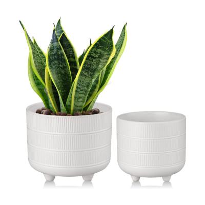 ceramic planter plant pot with on legs thumbnail