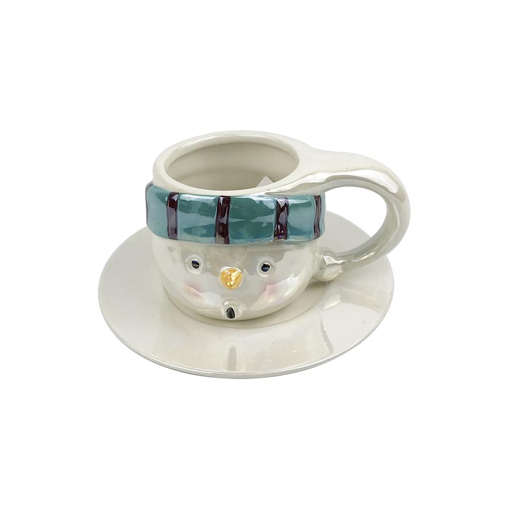 ceramic christmas tea gift cups and saucers set picture 2