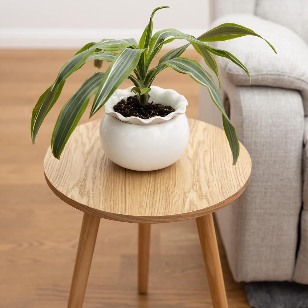 Violet Ceramic Double Wall Self Watering Planter Pot picture 4