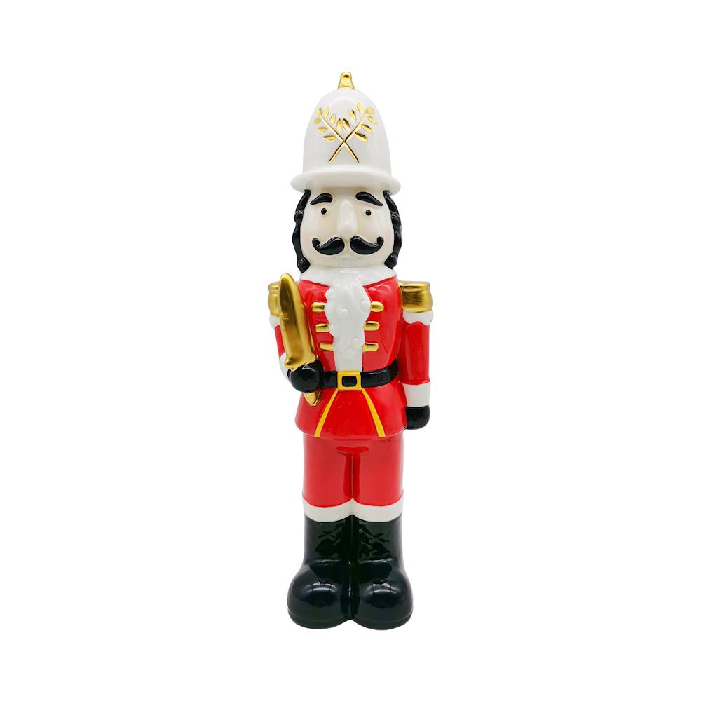 outdoor anamated ceramic christmas gift soldier nutcrackers decorations