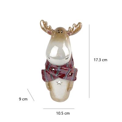 Ceramic Christmas Elk Reindeer Candle Holder picture 2