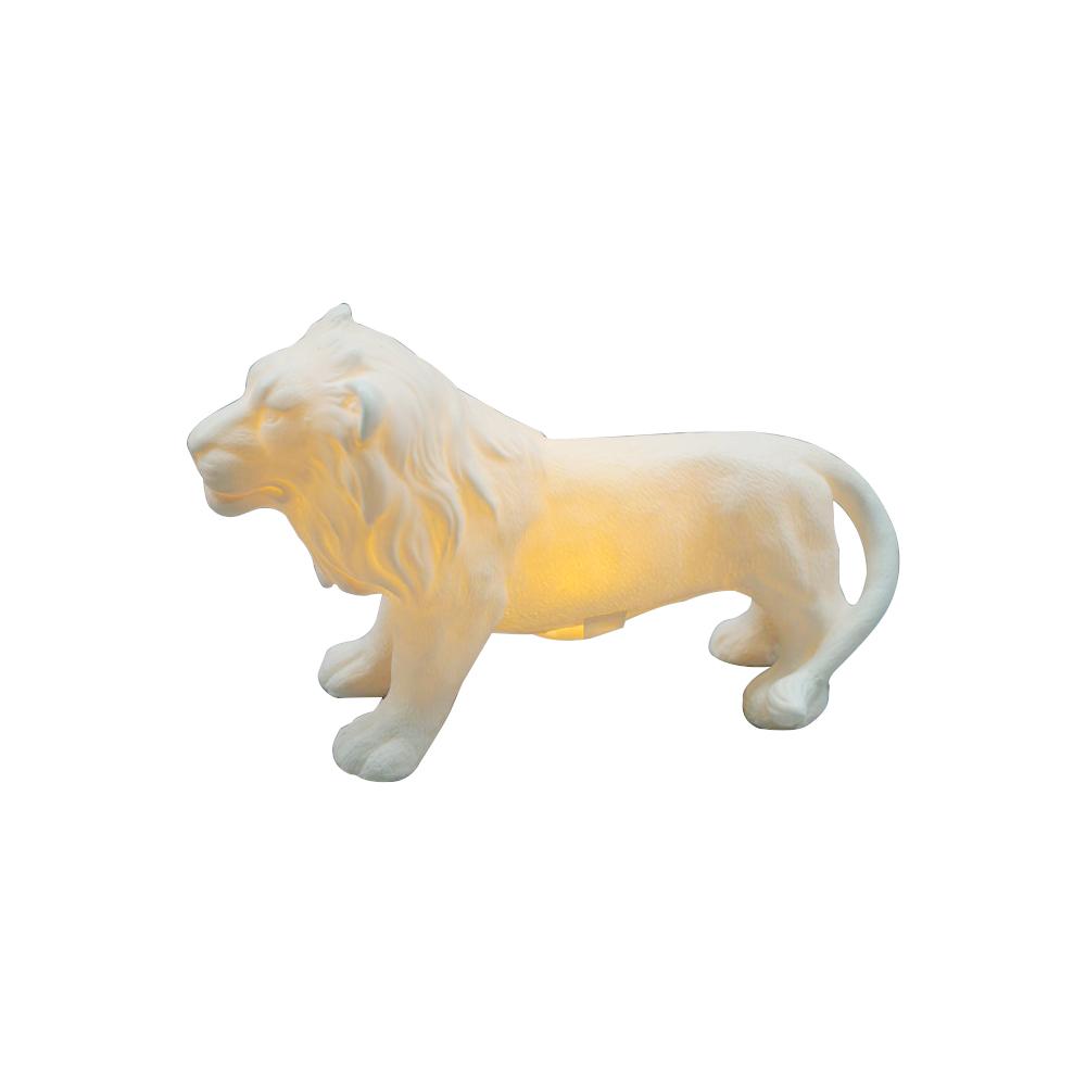 Ceramic LED Lion Night Light for Bedroom
